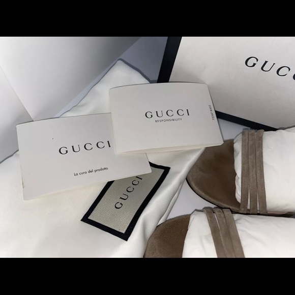 Gucci Authentic Women’s Sandal Suede, Size-US9 - Picture 9 of 15